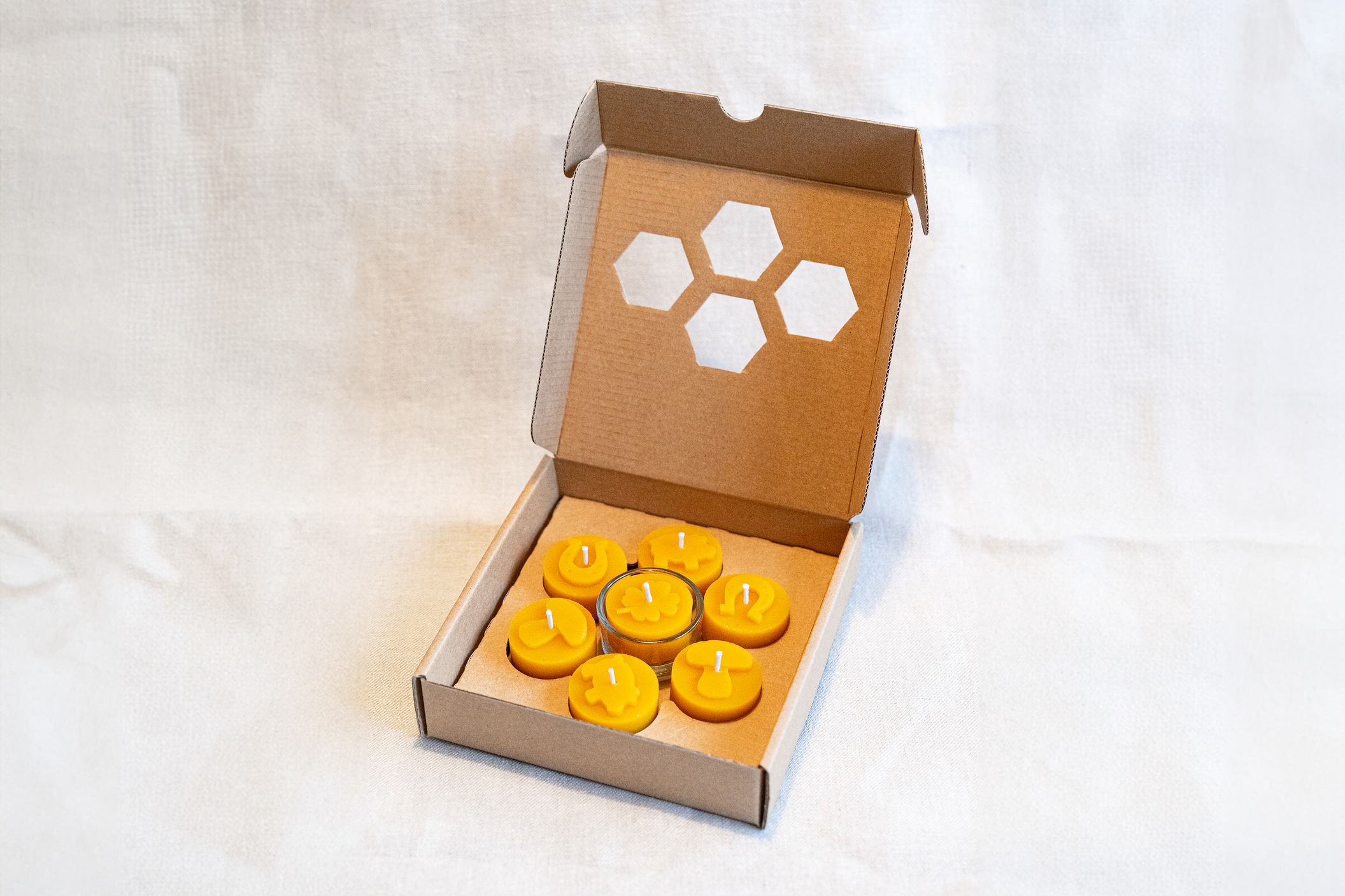 Teelichter Motiv Glücksbringer